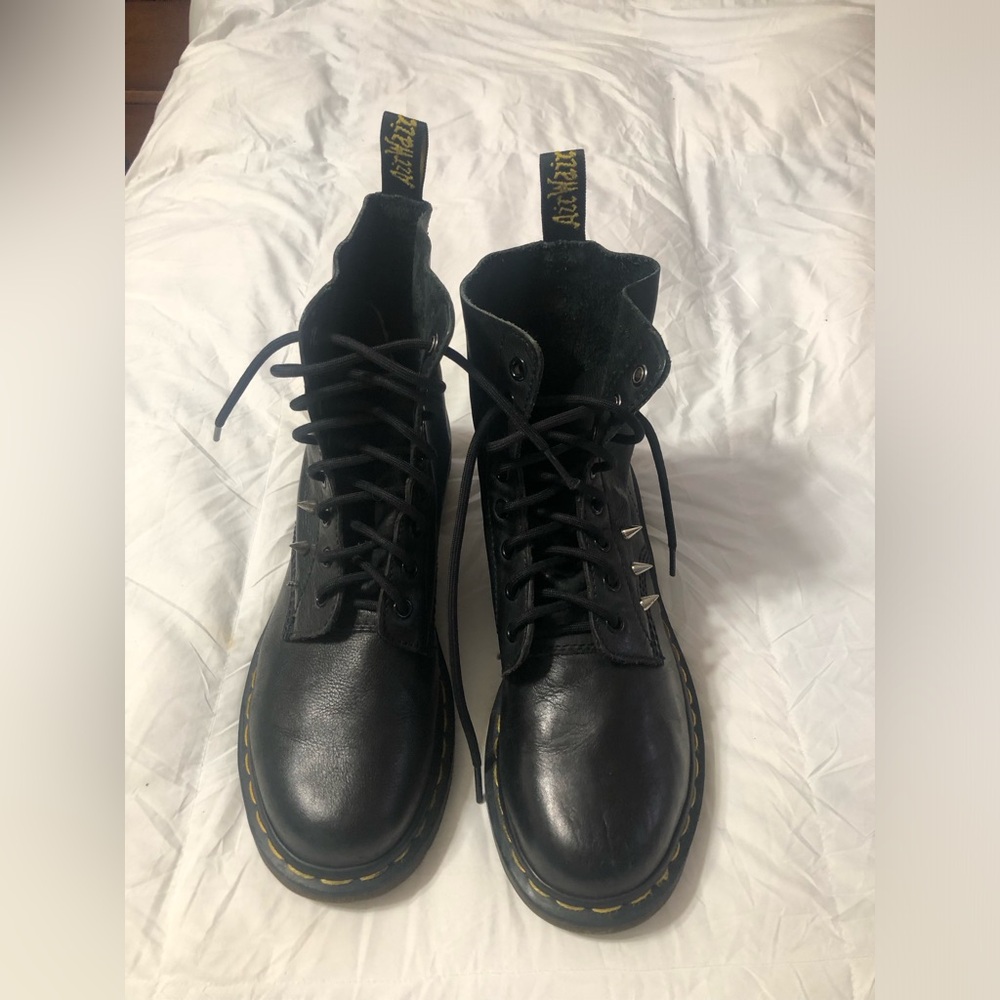 Dr. Martens Spiked Black Leather Boots
